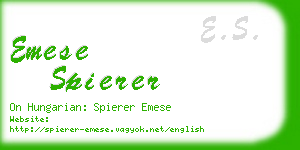 emese spierer business card